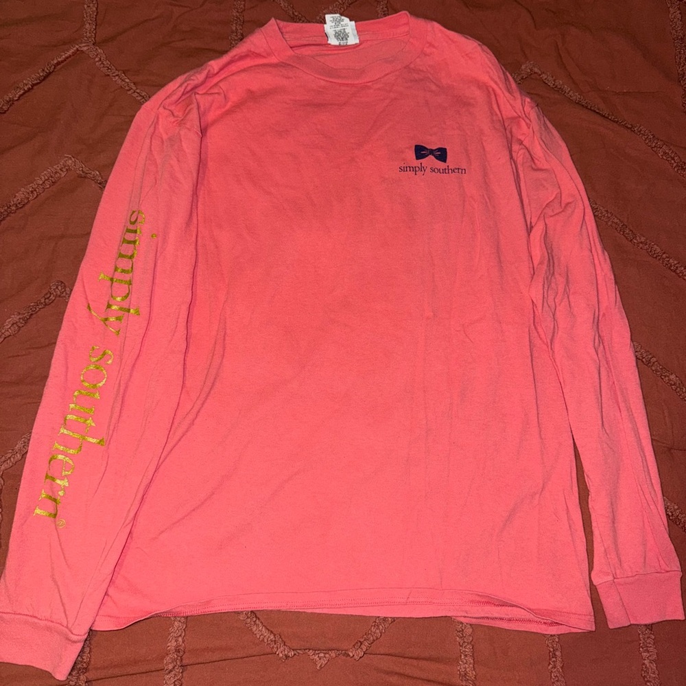 Simply Southern Coral Long Sleeve Tee